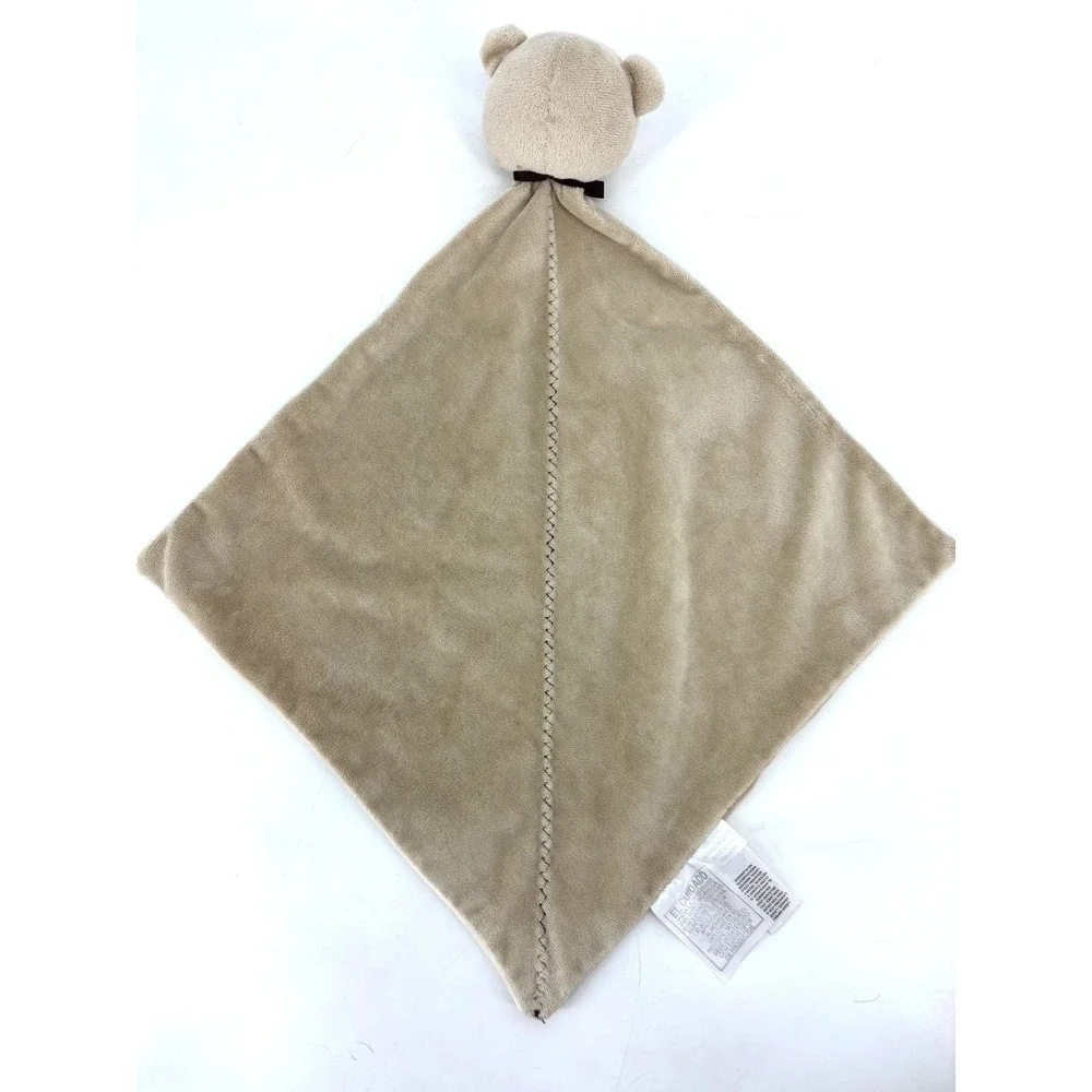 Precious Firsts by Carters Lovey Blankie Blanket Teddy Bear‎ Bow Rattle Tan Soft